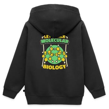 Biology Biologist Molecules Molecular Biologist - Kids Premium Organic Zip-up Hoodie - black - Back - AI Model Kid Male (0cm)