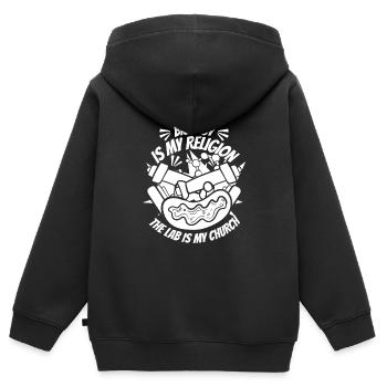 Biologie Biologe Labor Molekularbiologe - Kinder Premium Organic Zip Hoodie - Schwarz - Hinten - AI Model Kid Male (0cm)