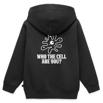 Biologie Biologe Zelle Lustig Molekularbiologe - Kinder Premium Organic Zip Hoodie - Schwarz - Hinten - AI Model Kid Male (0cm)
