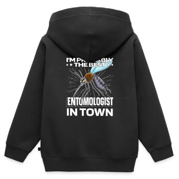 Entomologie Entomologe Insekt Moskito - Kinder Premium Organic Zip Hoodie - Schwarz - Hinten - AI Model Kid Male (0cm)