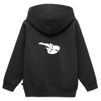 Plongeurs plongeurs - Sweat Premium à capuche zippé enfant bio - noir - Dos - AI Model Kid Male (0cm)