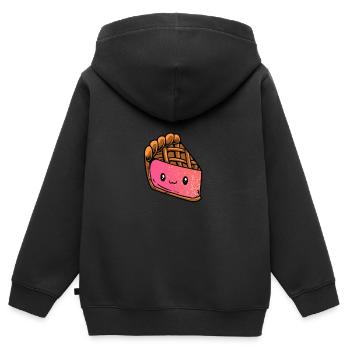 Thanksgiving Niedlich - Kinder Premium Organic Zip Hoodie - Schwarz - Hinten - AI Model Kid Male (0cm)