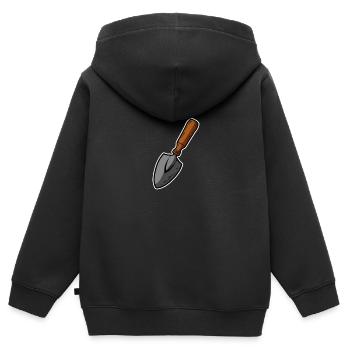 Hobbygärtner Garten - Kinder Premium Organic Zip Hoodie - Schwarz - Hinten - AI Model Kid Male (0cm)