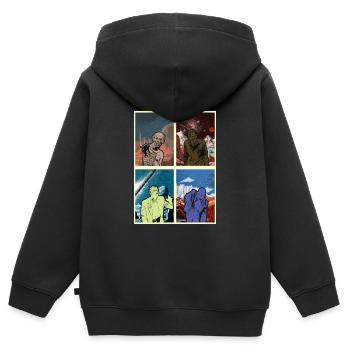 Zombie Halloween Creepy - Kids Premium Organic Zip-up Hoodie - black - Back - AI Model Kid Male (0cm)