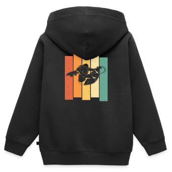Plongeurs plongeurs - Sweat Premium à capuche zippé enfant bio - noir - Dos - AI Model Kid Male (0cm)