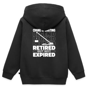 Crane driver Retired crane operator - Kids Premium Organic Zip-up Hoodie - black - Back - AI Model Kid Male (0cm)