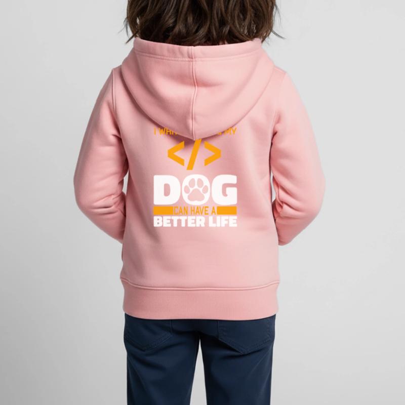 Entwickler Coder Programmierer Hund Kinder Premium Organic Zip Hoodie