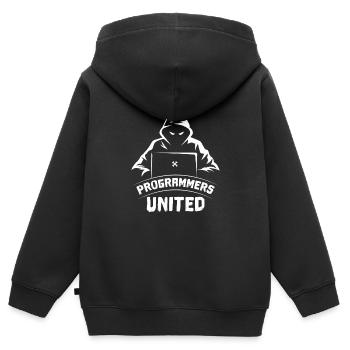 Developer Coder Programmer - Kids Premium Organic Zip-up Hoodie - black - Back - AI Model Kid Male (0cm)