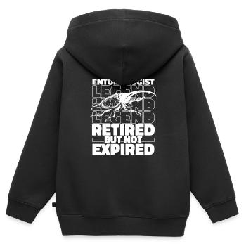 Entomologie Entomologe Insekt Im Ruhestand - Kinder Premium Organic Zip Hoodie - Schwarz - Hinten - AI Model Kid Male (0cm)