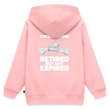 Retired chess - Kids Premium Organic Zip-up Hoodie - rose - Back - AI Model Kid Female (0cm)