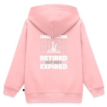 Retired chess - Kids Premium Organic Zip-up Hoodie - rose - Back - AI Model Kid Female (0cm)