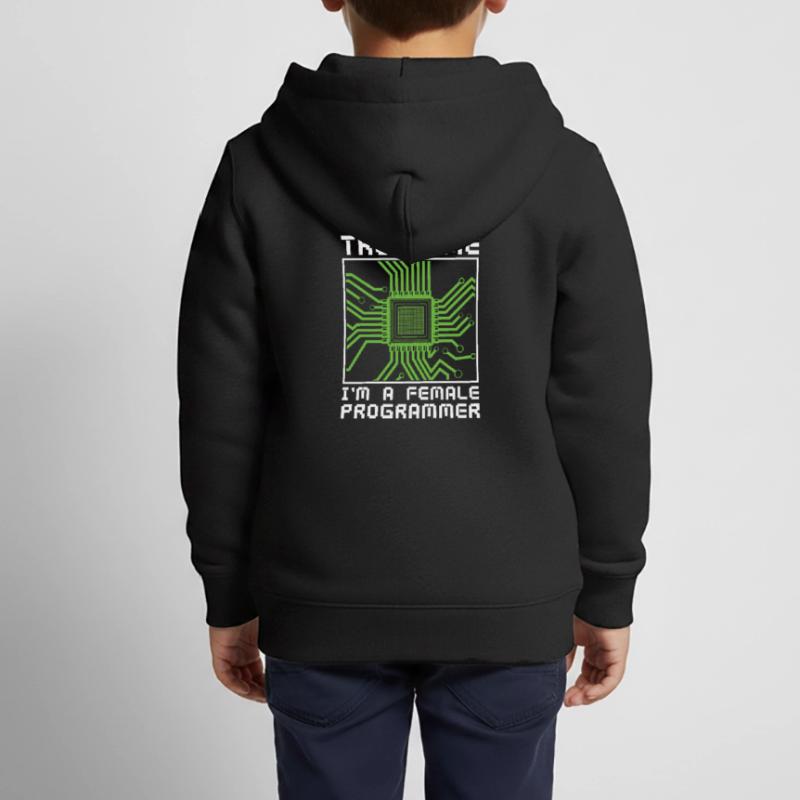Entwickler Coder Programmierer Mikrochip Kinder Premium Organic Zip Hoodie