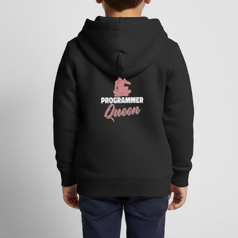 Developer Coder Programmer Queen Kids Premium Organic Zip-up Hoodie