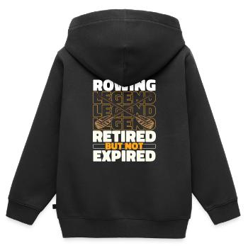 Rudern Ruderer Im Ruhestand - Kinder Premium Organic Zip Hoodie - Schwarz - Hinten - AI Model Kid Male (0cm)