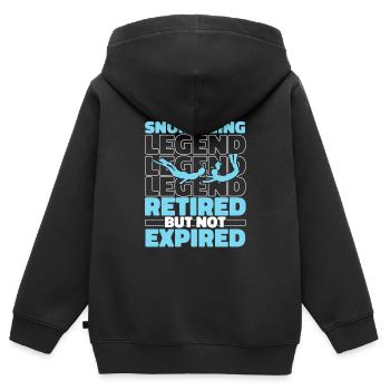 Schnorcheln Im Ruhestand - Kinder Premium Organic Zip Hoodie - Schwarz - Hinten - AI Model Kid Male (0cm)