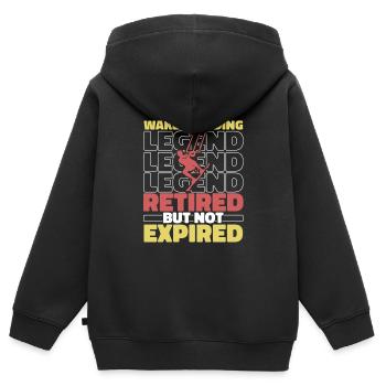 Wakeboard Wakeboarder Im Ruhestand - Kinder Premium Organic Zip Hoodie - Schwarz - Hinten - AI Model Kid Male (0cm)