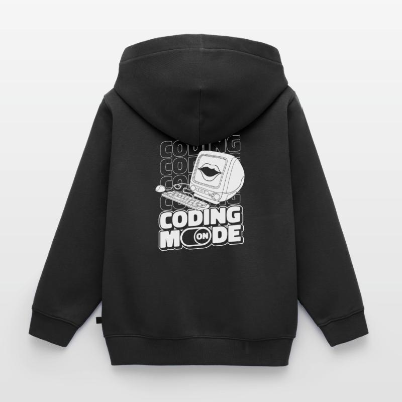 Developer Coder Programmer Computer Sweat Premium à capuche zippé enfant bio