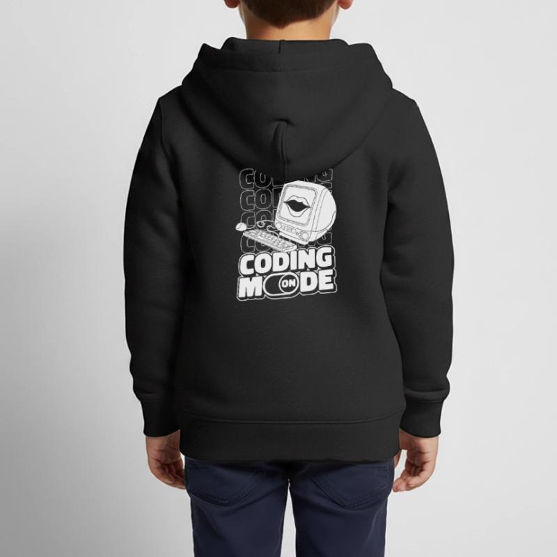 Developer Coder Programmer Computer Sweat Premium à capuche zippé enfant bio