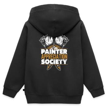 Maler Lackierer - Kinder Premium Organic Zip Hoodie - Schwarz - Hinten - AI Model Kid Male (0cm)
