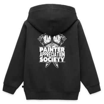 Maler Lackierer - Kinder Premium Organic Zip Hoodie - Schwarz - Hinten - AI Model Kid Male (0cm)