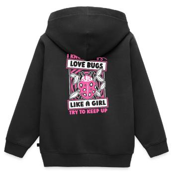 Entomologie Entomologe Insekt Lustig - Kinder Premium Organic Zip Hoodie - Schwarz - Hinten - AI Model Kid Male (0cm)