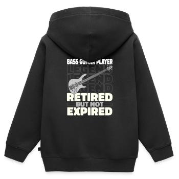 Bassist Bass Gitarre Basser Im Ruhestand - Kinder Premium Organic Zip Hoodie - Schwarz - Hinten - AI Model Kid Male (0cm)