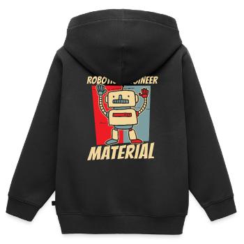 Robotique Ai Robot - Sweat Premium à capuche zippé enfant bio - noir - Dos - AI Model Kid Male (0cm)