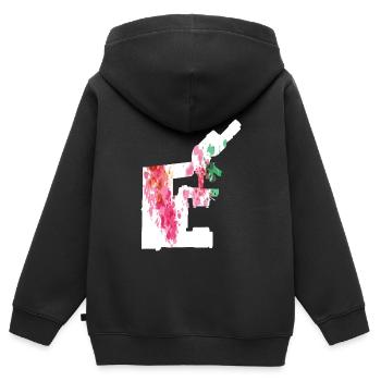Biologie Biologiste Microscope - Sweat Premium à capuche zippé enfant bio - noir - Dos - AI Model Kid Male (0cm)