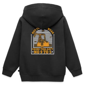 Ölfeld Bohrinsel Komisch - Kinder Premium Organic Zip Hoodie - Schwarz - Hinten - AI Model Kid Male (0cm)