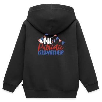 Notruf Leitstelle Einsatzzentrale Patriot - Kinder Premium Organic Zip Hoodie - Schwarz - Hinten - AI Model Kid Male (0cm)
