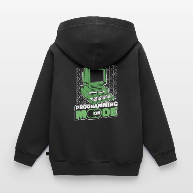 Developer Coder Programmer Computer Sweat Premium à capuche zippé enfant bio
