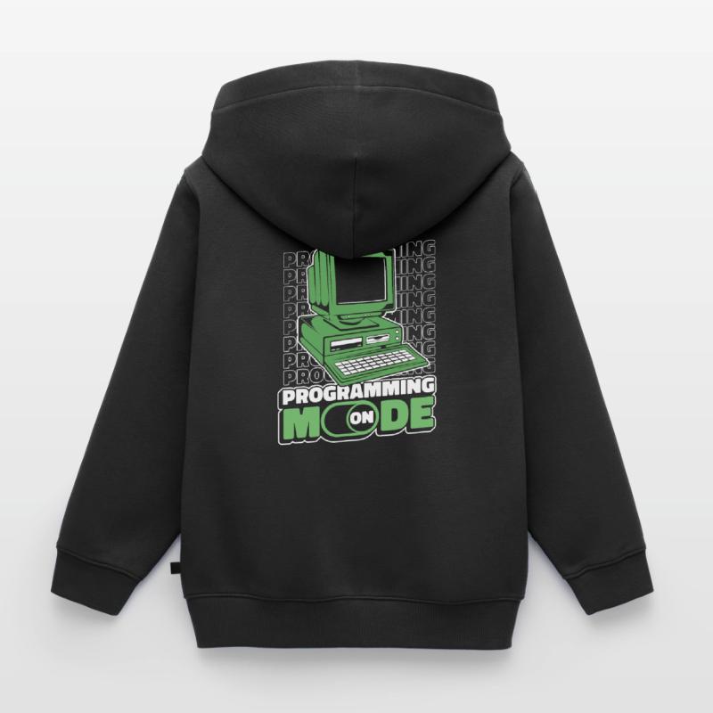 Developer Coder Programmer Computer Sweat Premium à capuche zippé enfant bio