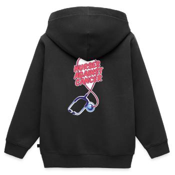 Stéthoscope infirmier - Sweat Premium à capuche zippé enfant bio - noir - Dos - AI Model Kid Male (0cm)