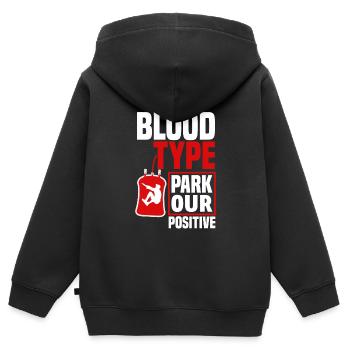 Lustiges Parkourläufer Freerunner Geschenk - Kinder Premium Organic Zip Hoodie - Schwarz - Hinten - AI Model Kid Male (0cm)
