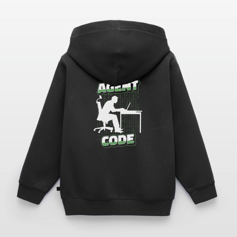 Entwickler Coder Programmierer Agent Kinder Premium Organic Zip Hoodie