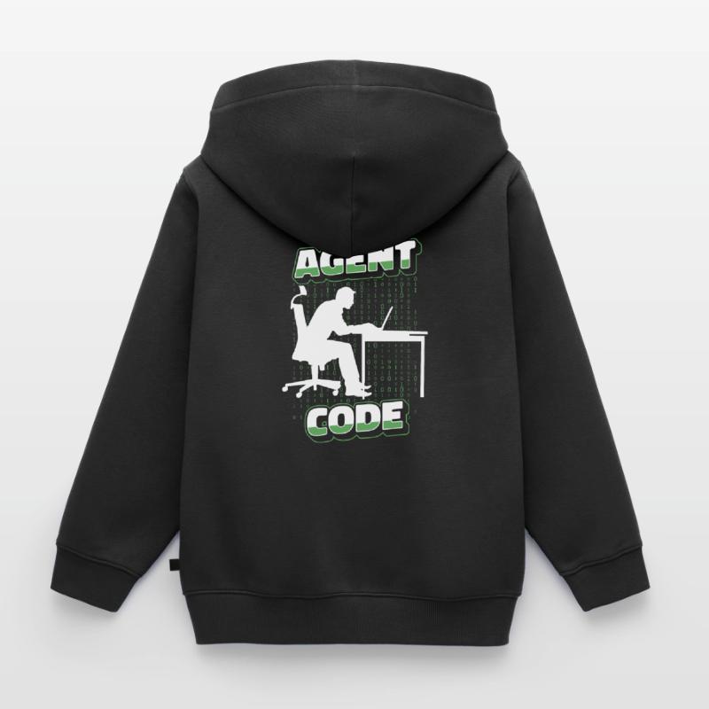 Entwickler Coder Programmierer Agent Kinder Premium Organic Zip Hoodie