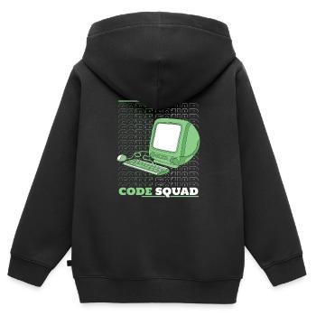 Entwickler Coder Programmierer Rechner - Kinder Premium Organic Zip Hoodie - Schwarz - Hinten - AI Model Kid Male (0cm)