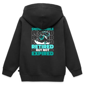 Schneemobil Motorschlitten Im Ruhestand - Kinder Premium Organic Zip Hoodie - Schwarz - Hinten - AI Model Kid Male (0cm)