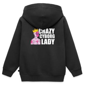 Robotique Ai Robot Cyborg - Sweat Premium à capuche zippé enfant bio - noir - Dos - AI Model Kid Male (0cm)