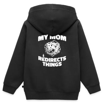 Space Space Mama Astroid Diversion - Sweat Premium à capuche zippé enfant bio - noir - Dos - AI Model Kid Male (0cm)