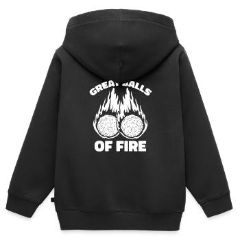 Space Space Funny Astroid Diversion - Sweat Premium à capuche zippé enfant bio - noir - Dos - AI Model Kid Male (0cm)