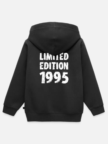 1995 Limited Edition Birthday Gift Wife Husband - Kids Premium Organic Zip-up Hoodie - black