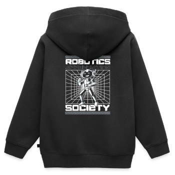 Robotique Ai Robot - Sweat Premium à capuche zippé enfant bio - noir - Dos - AI Model Kid Male (0cm)