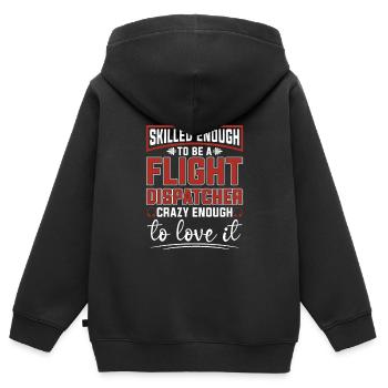 Vol du centre de contrôle des appels d’urgence - Sweat Premium à capuche zippé enfant bio - noir - Dos - AI Model Kid Male (0cm)