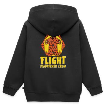 Vol du centre de contrôle des appels d’urgence - Sweat Premium à capuche zippé enfant bio - noir - Dos - AI Model Kid Male (0cm)