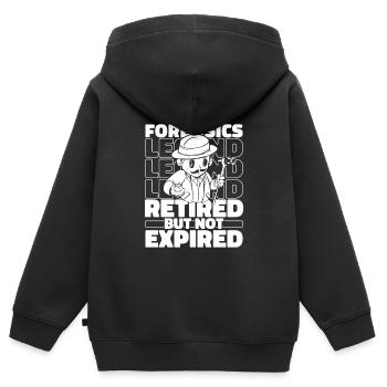 Forensics Forensic Scientist in Retirement - Kids Premium Organic Zip-up Hoodie - black - Back - AI Model Kid Male (0cm)