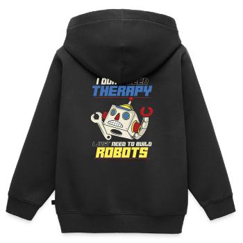 Robotique Ai robot - Sweat Premium à capuche zippé enfant bio - noir - Dos - AI Model Kid Male (0cm)