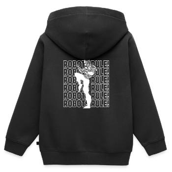 Robotique Ai Robot - Sweat Premium à capuche zippé enfant bio - noir - Dos - AI Model Kid Male (0cm)