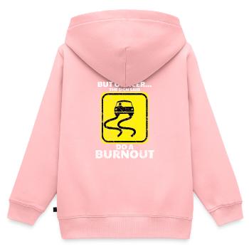 But Officer The Sign Said Do A Burnout Auto Tuning - Kinder Premium Organic Zip Hoodie - Rosa - Hinten - AI Model Kid Female (0cm)