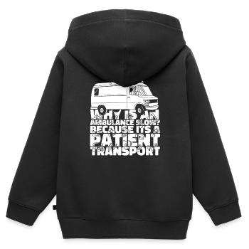 Notruf Leitstelle Einsatzzentrale Krankenwagen - Kinder Premium Organic Zip Hoodie - Schwarz - Hinten - AI Model Kid Male (0cm)